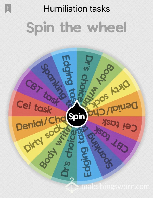 Humiliation Wheel Spin Task