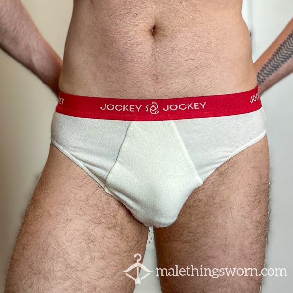 Jockey Briefs, White/red, Size M