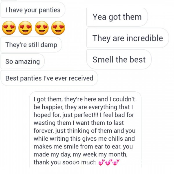 Just Some Of The Feedback On My Pussy Scented Panties 🙈💦