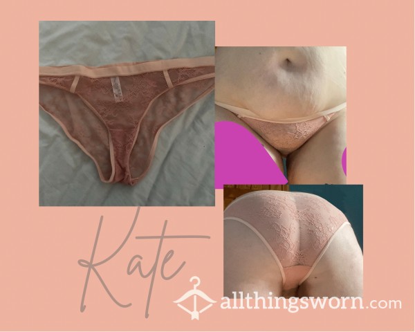 “Kate” Lace Peach Panties