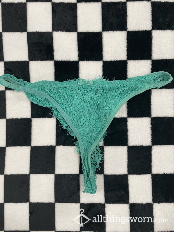 Lace Thong (turquoise)