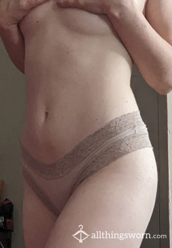 LACEY NUDE 💕💌 Favorite Nude Panties, Well Loved And Ready For Your Greedy Hands.