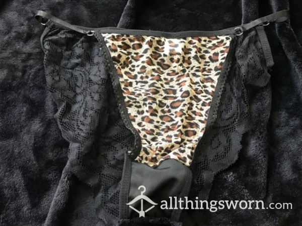 Leopard Print Lacy Back Panties 😘