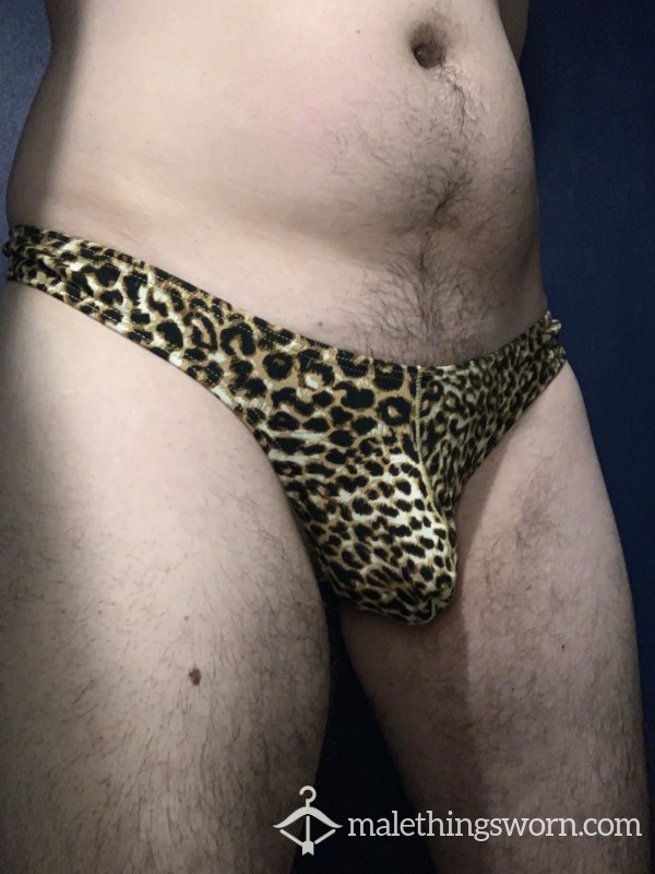 Leopard Print Thong, Worn For 48 Hours