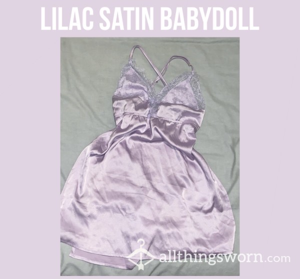 Lilac Satin Babydoll🦄