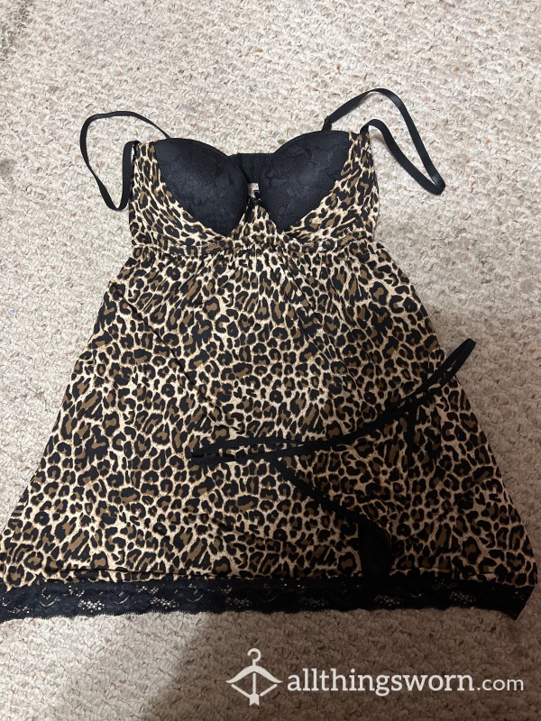 Lingerie Top, And G String Size Medium
