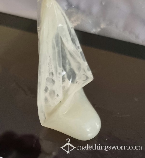 Loaded Condom From Masturbation