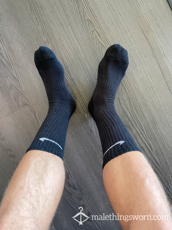 Long Black Nike Work/Gym Socks
