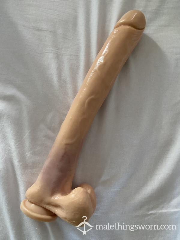 Long Thick Dildo With Balls And Suction