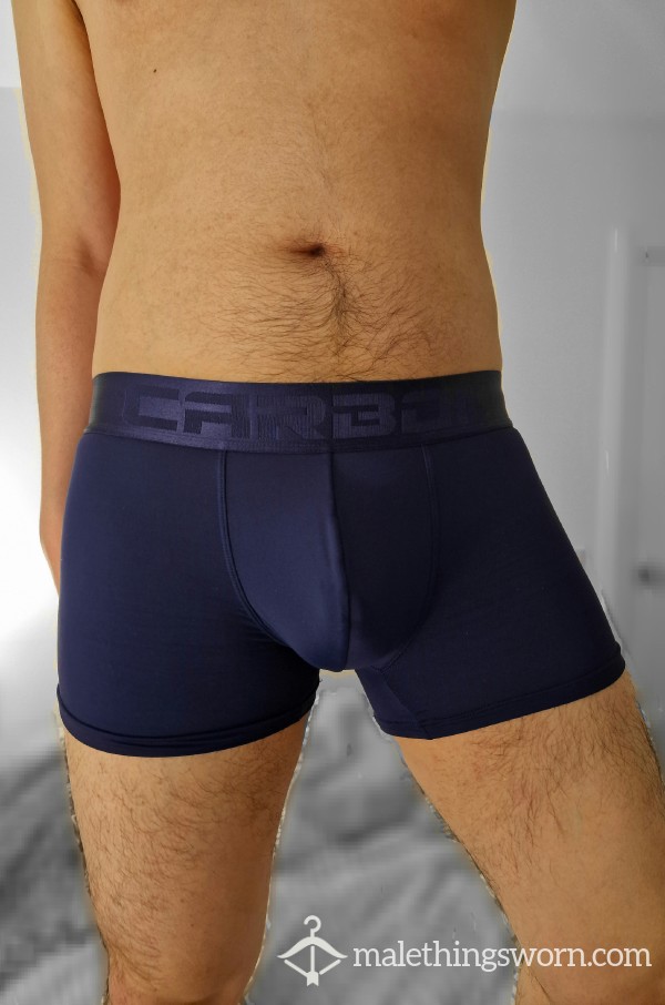 Silky Smooth Lycra Like Boxers - Carbon - Navy Or White - L