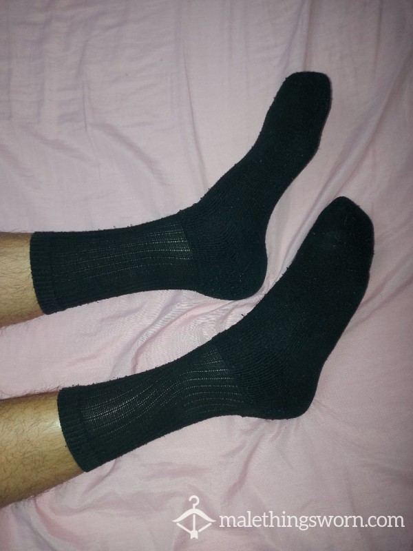 Male Black Socks Calzini Usati Chausettes Socken Calcetines