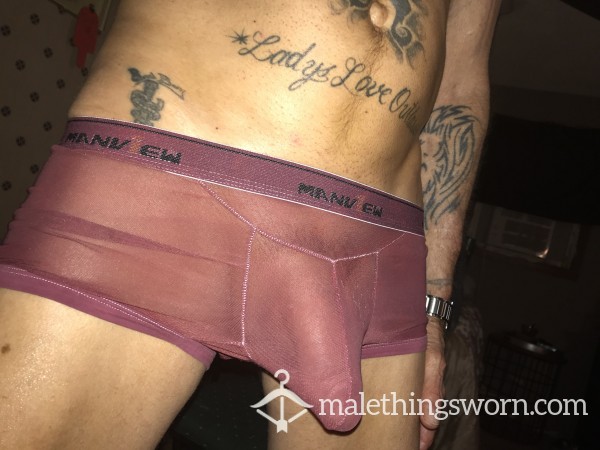 “MANVIEW” SHEAR BOXERBRIEFS! Sexy And Hot!    SIZE: Medium SHIPS FREE!