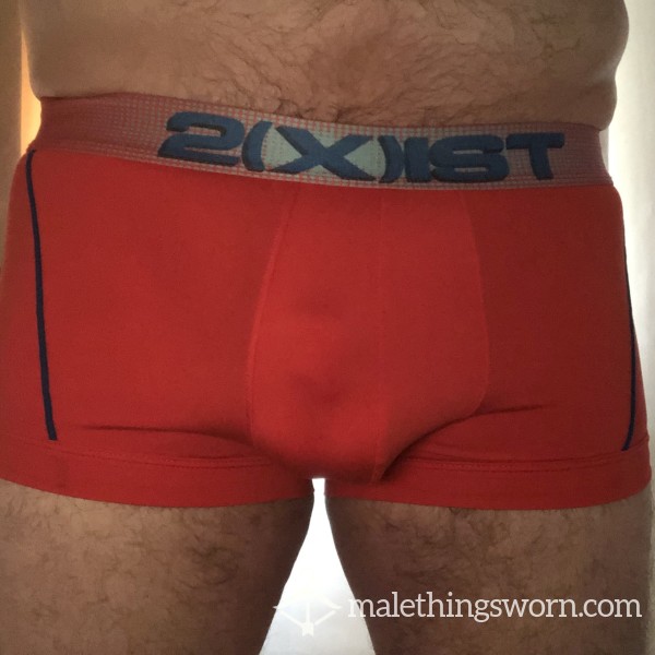 Men's 2Xist Red, Close Fitting Boxers (M)