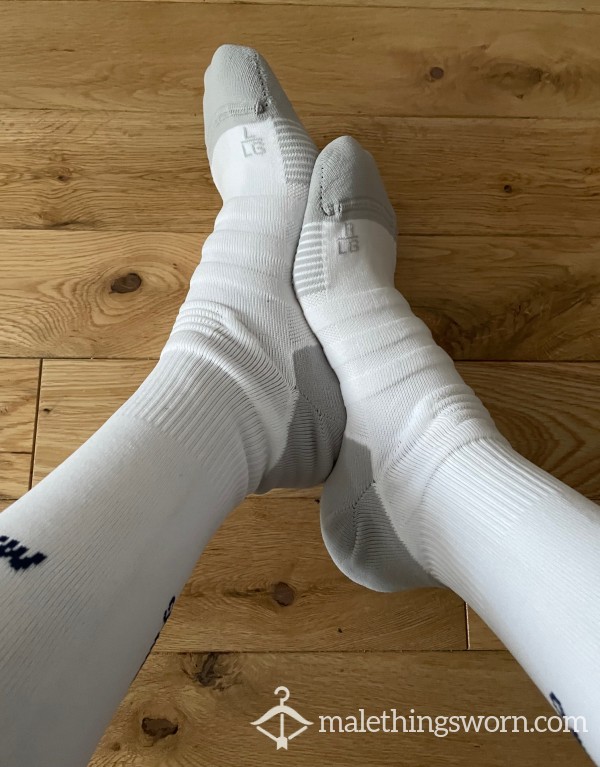 Men's Adidas White Real Madrid Soccer Football Long Sports Socks