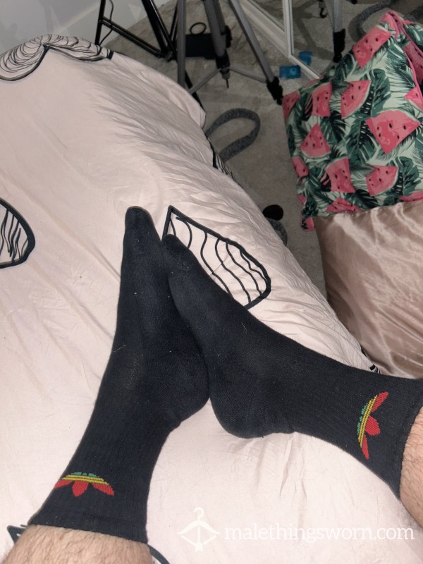 Men’s Black Adidas Socks