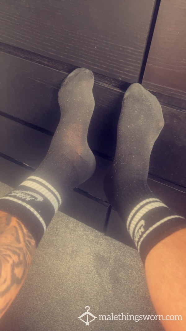 Mens Black Nike Sweaty Socks