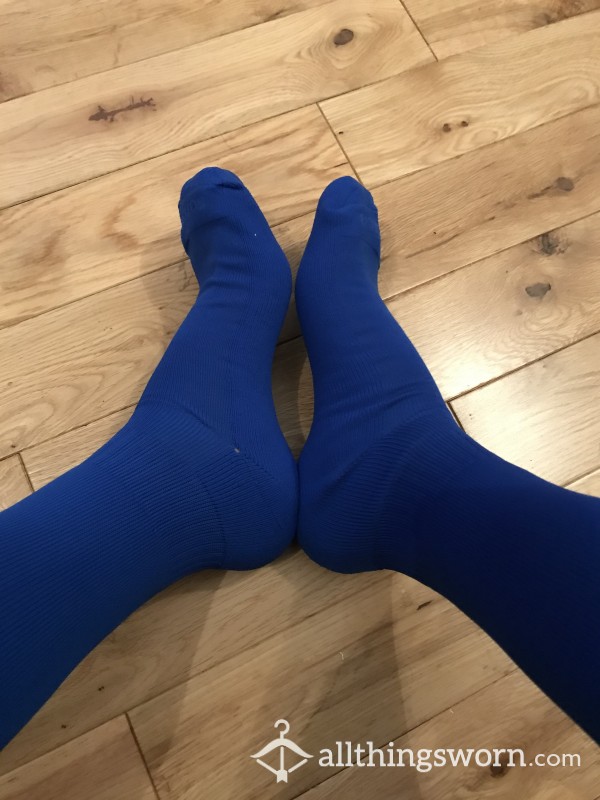 Buy Mens Blue Soccer Football Long Sports Socks