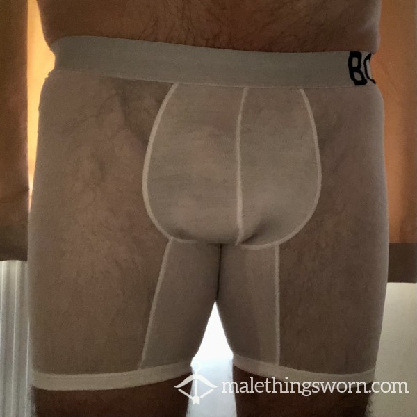 Men's Box Menswear White, Close Fitting Boxers (M)