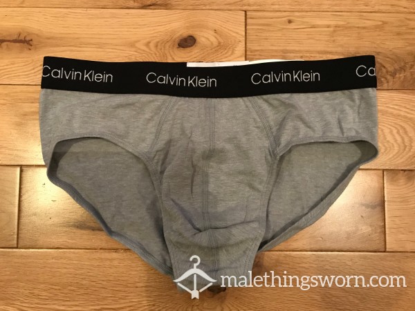 Men’s Calvin Klein Grey Briefs (M) Ready To Be Customised For You!