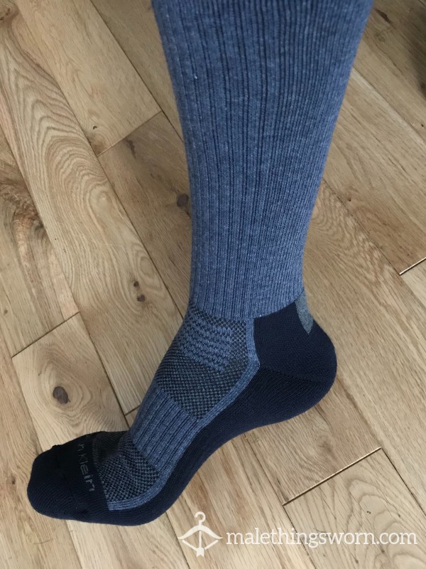 Men's Calvin Klein Navy & Blue Thick Pattern Dress Socks, You Want To Sniff? photo
