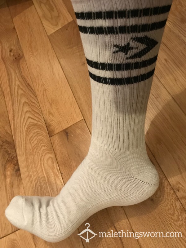 Buy Mens Converse White Sports Crew Socks with Black L