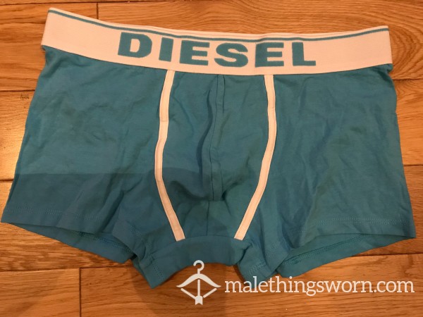 Men's Diesel Cobalt Blue Tight Fitting Boxer Brief Trunks (S)