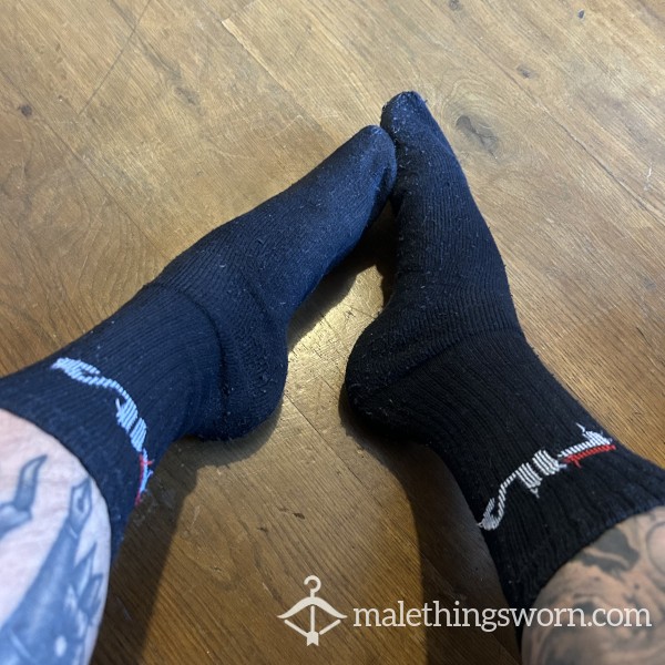 Very Sweaty Black FILA Gym Socks 🧦🥵💦