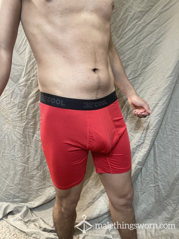 Men’s Fire Engine Red 32 Degree Cool Boxer Briefs