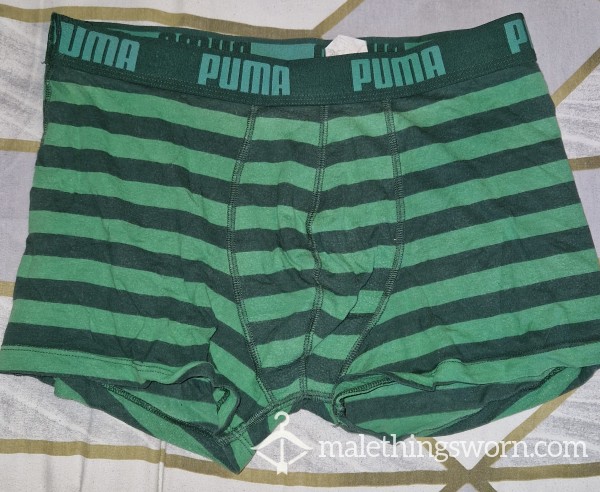 Mens Green PUMA Boxers Medium (used And Unwashed)