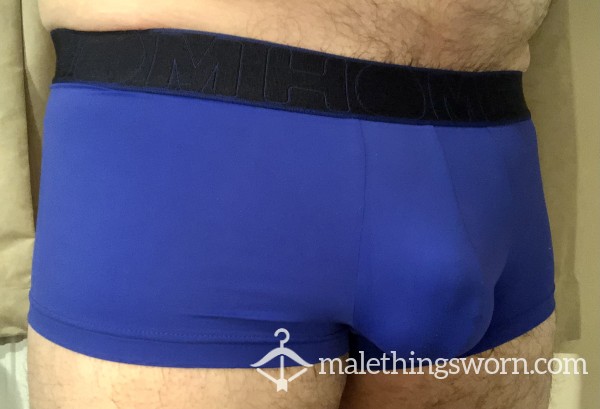Men's Hom Blue Close Fitting Boxer Briefs (Large)