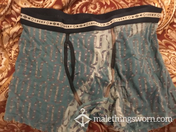 Mens Lucky Brand Blue Large Boxer Briefs