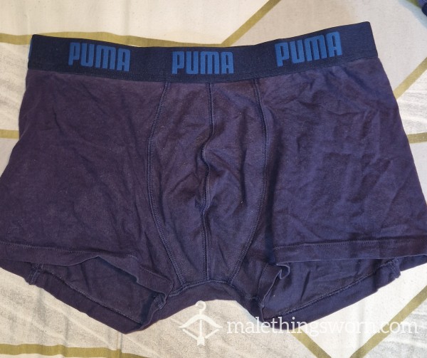 Mens Navy PUMA Boxers Medium (used And Unwashed)