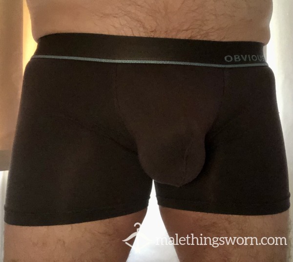 ***SOLD*** Men's Obviously, Charcoal Boxer-Briefs (M)