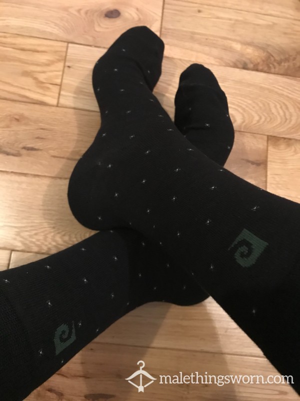 Men's Pierre Cardin Black Spot Office Dress Socks - Want A Sniff?