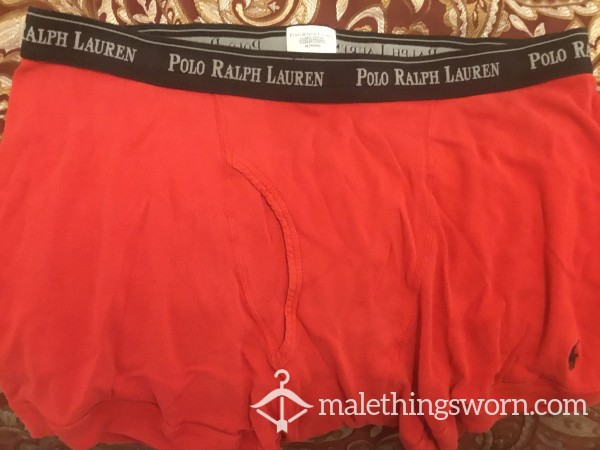 Mens Red Polo Ralph Lauren Boxer Briefs Size XL