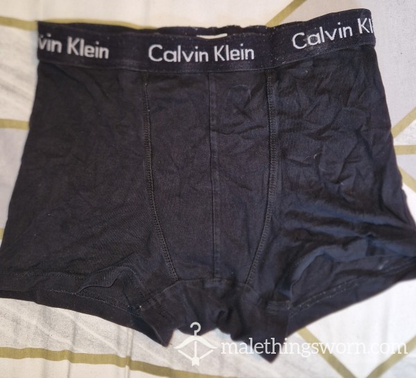 Mens Small Black Calvin Klein Boxers Used And Unwashed
