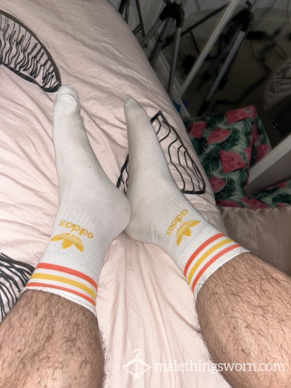 Mens Stripy Adidas Socks