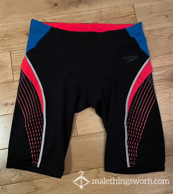 Men's Tight Speedo Black Swimming Jammers Shorts Trunks (Size 32)