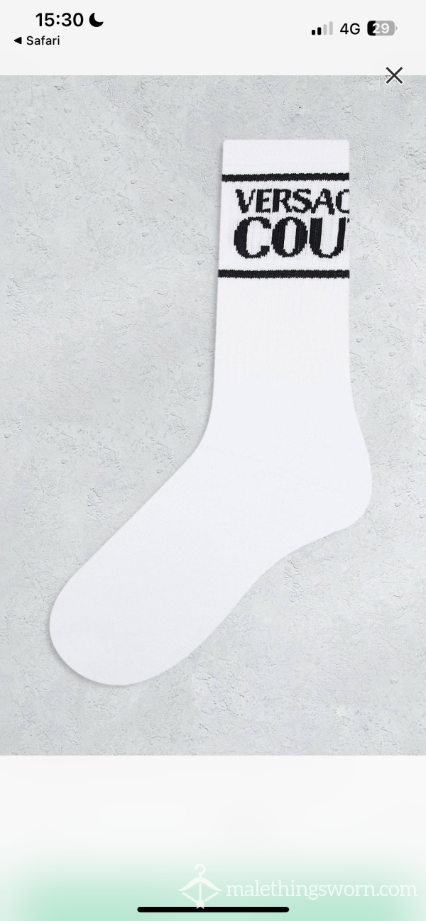 Men’s Versace White Socks Large