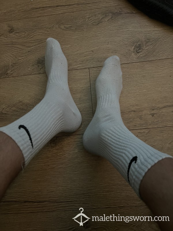 Mens White Nike Socks