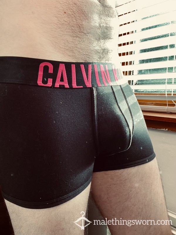 Men’s Worn Calvin Klein Black Boxers (L)