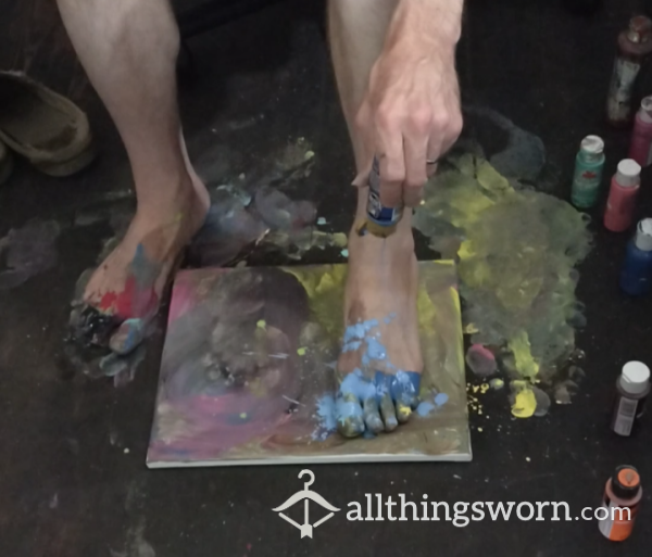 Messy Foot Painting