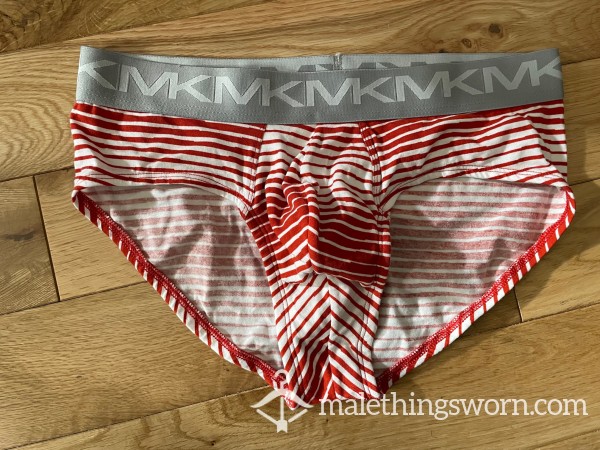 Michael Kors Lo Rise Red Striped Briefs (M) Ready To Be Customised For You!