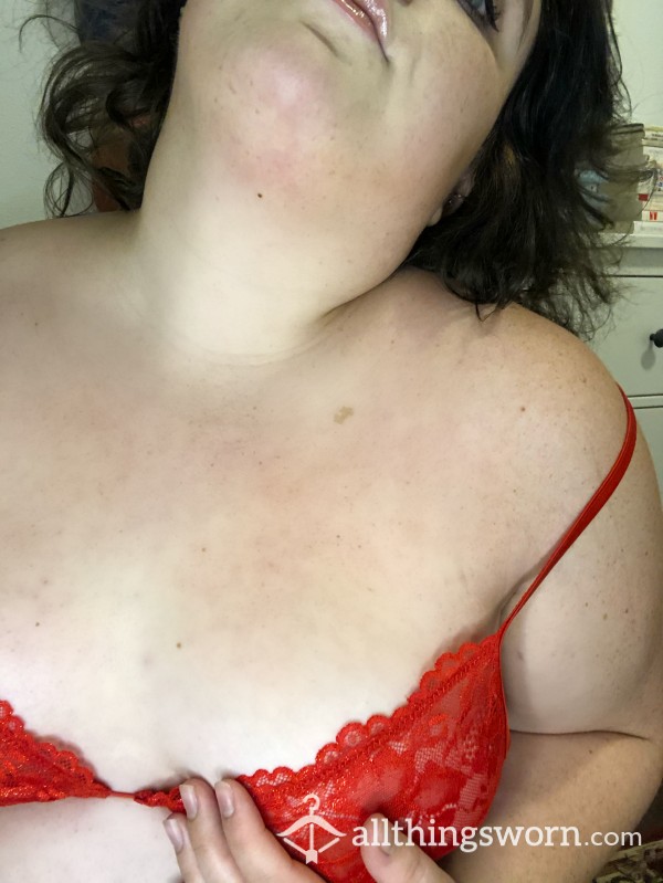 My Favorite Red Lacy Bra