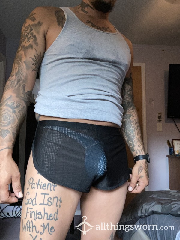 My Outdoor Wear! Mesh Shorts And Nice Tight Thong