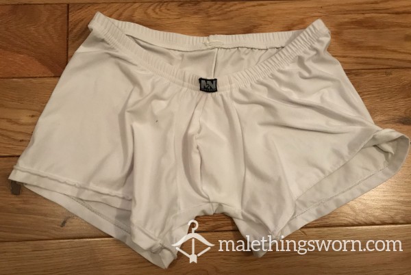 N2N Tight Fitting White Boxer Trunks Used & Worn (S)