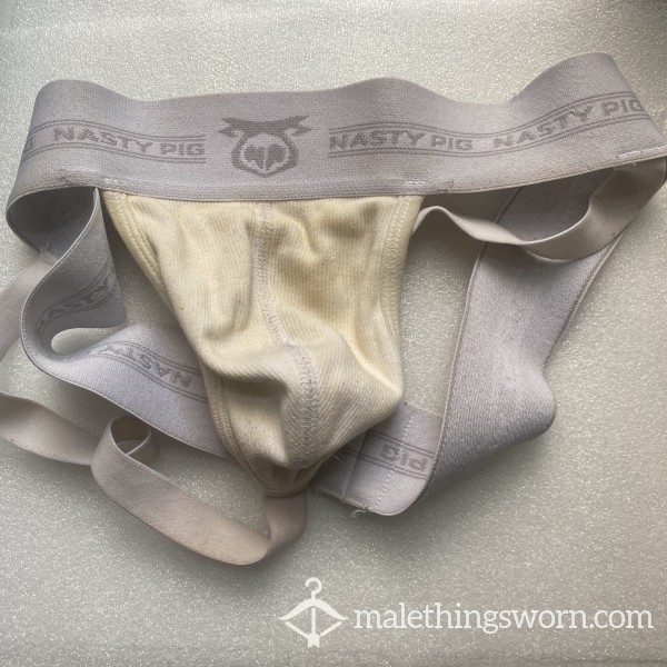 SOLD - Sweaty Piss Stained “Nasty Pig” Jock