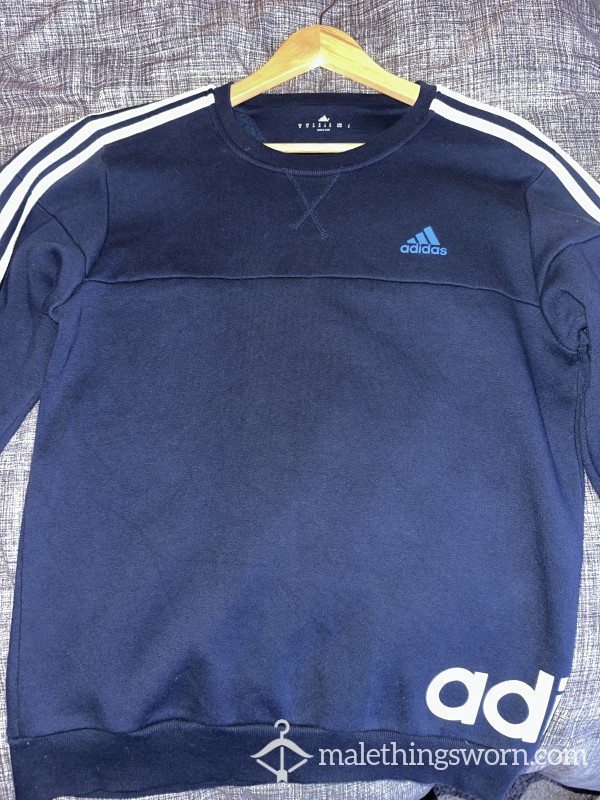 Navy Blue Adidas Jumper/Sweatshirt - Size M
