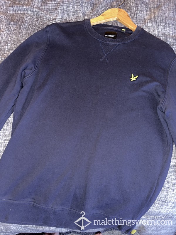 Navy Blue Lyle & Scott Jumper/Sweatshirt - Size L