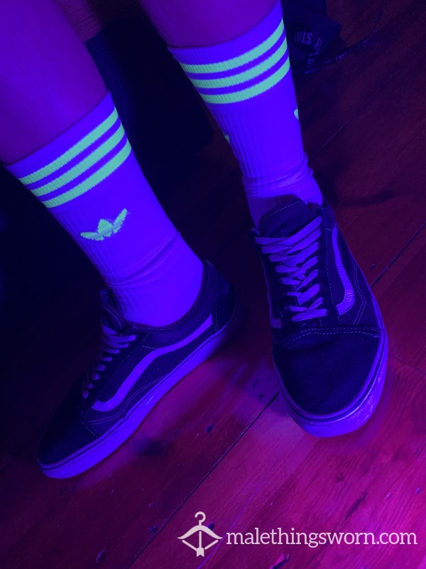 Neon Adidas Crew Socks 43 - 46 - Glow In The Dark